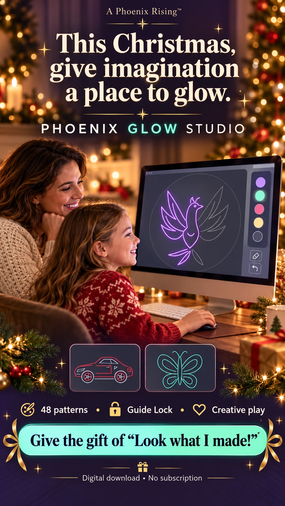 Phoenix Glow Studio Christmas cover: Give the gift of Look what I made